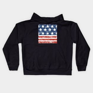 Grunged USA Stars N Stripes Kids Hoodie